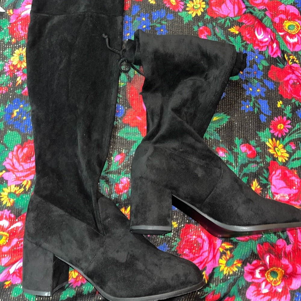 SHEIN Black Over the Knee Boots
